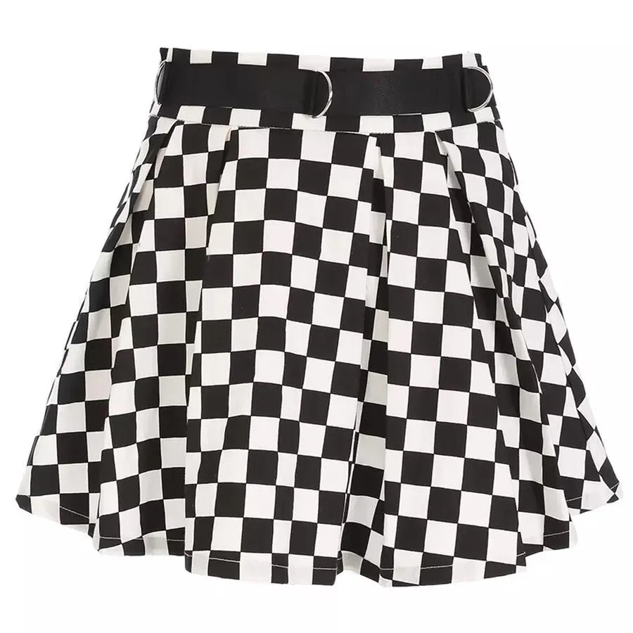 Checkered Flow Skirt 🖤