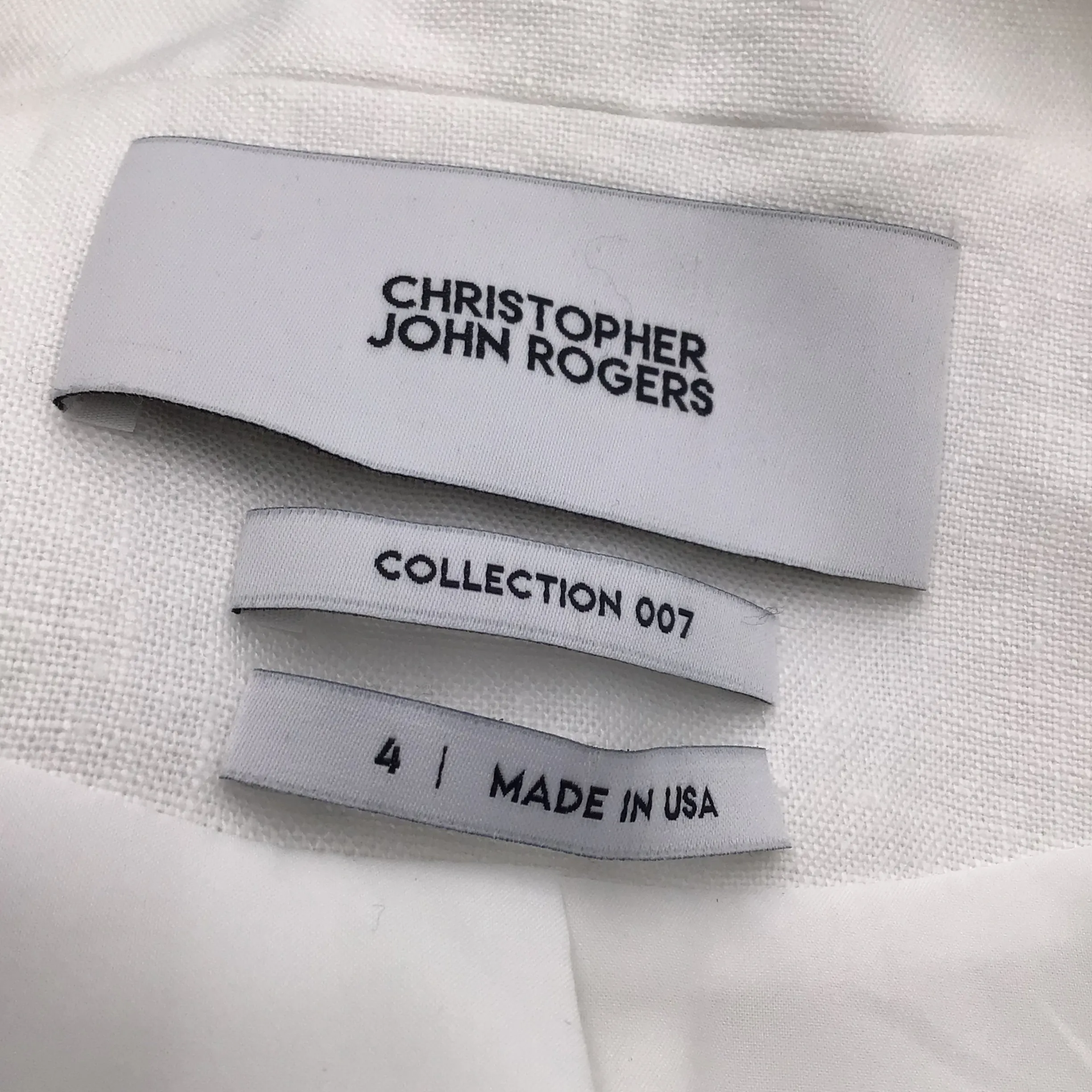 Christopher John Rogers Ivory Multi Three-Piece Linen Suit Set