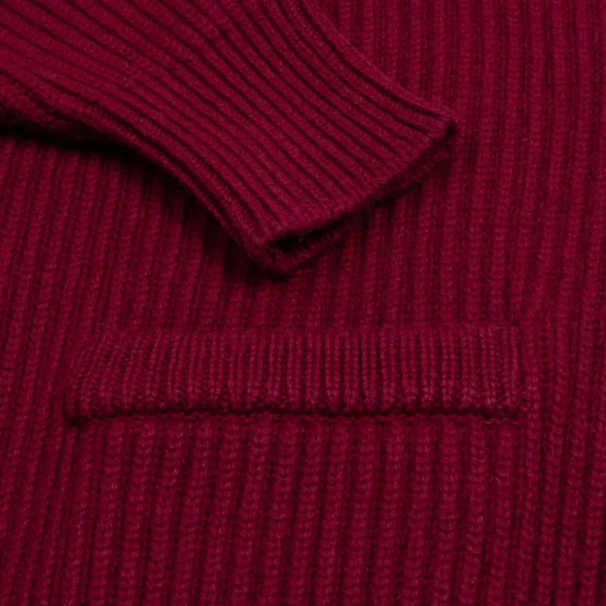 Claret Red Colonial 8ply Cashmere Shawl Cardigan