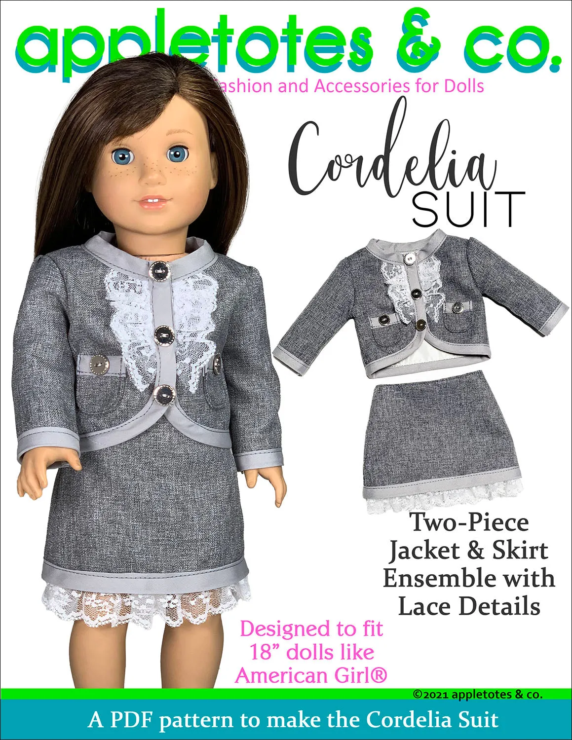 Cordelia Suit 18 Inch Doll Sewing Pattern