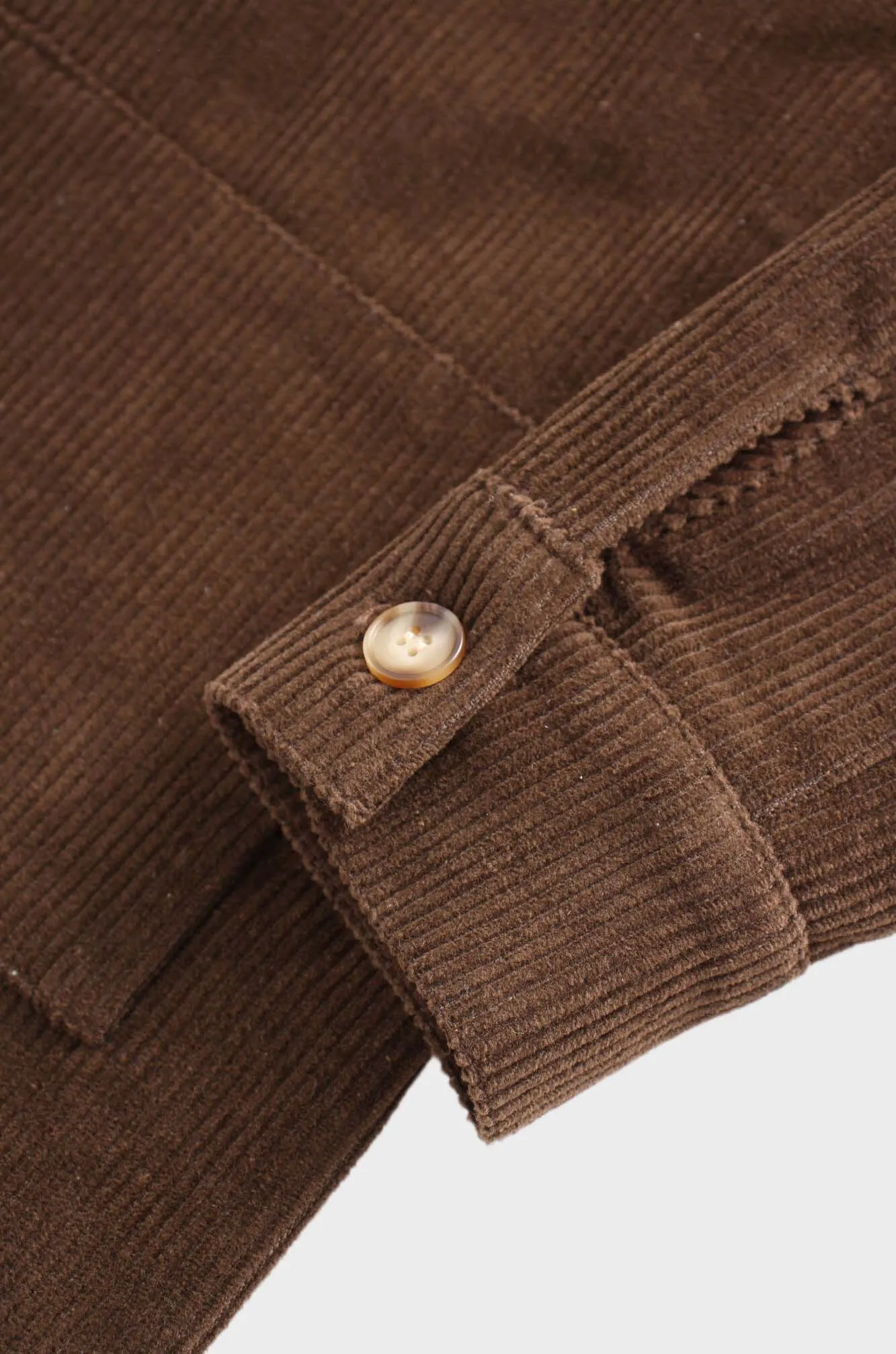 Corduroy Shacket-Brown