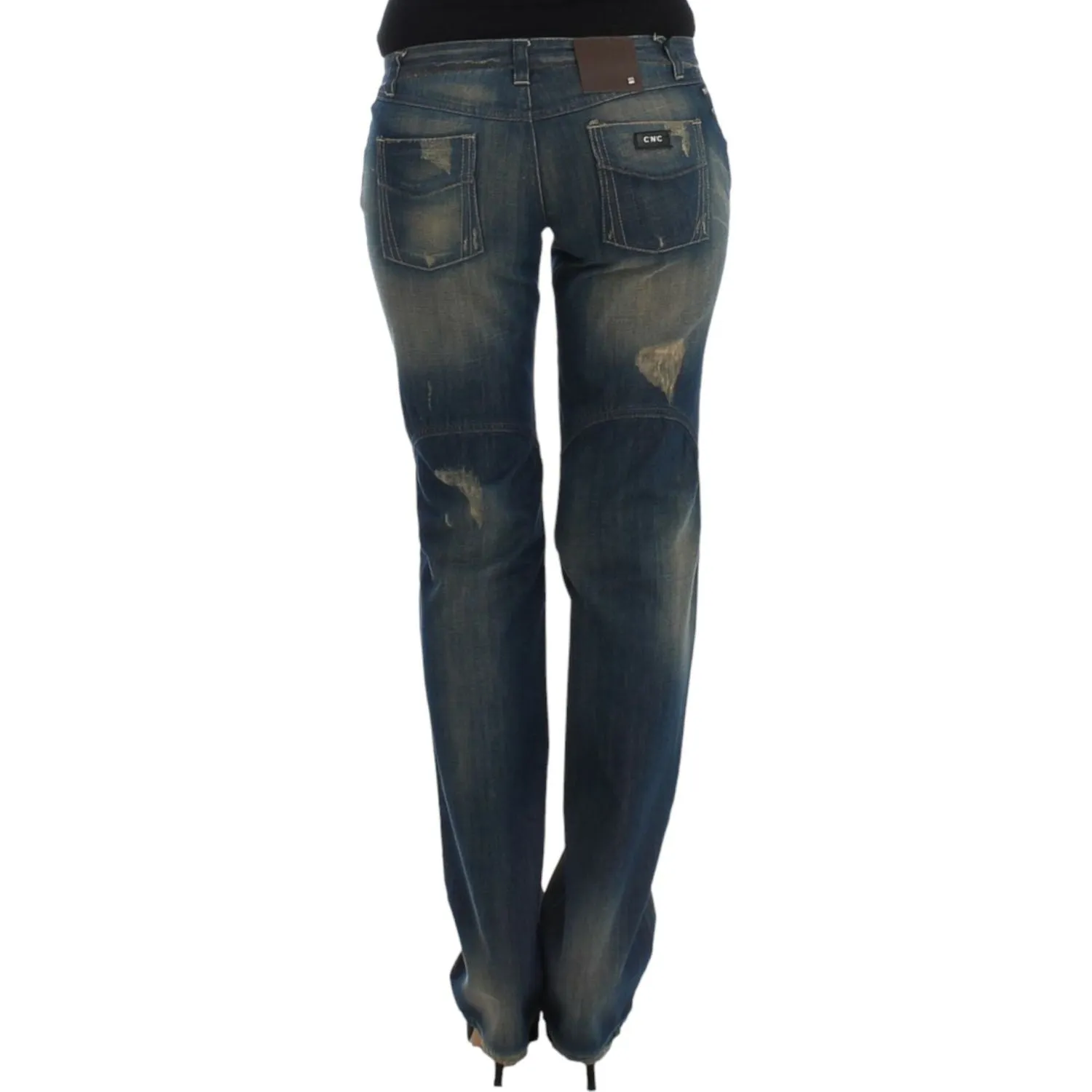 Costume National Chic Straight Leg Blue Denim Jeans