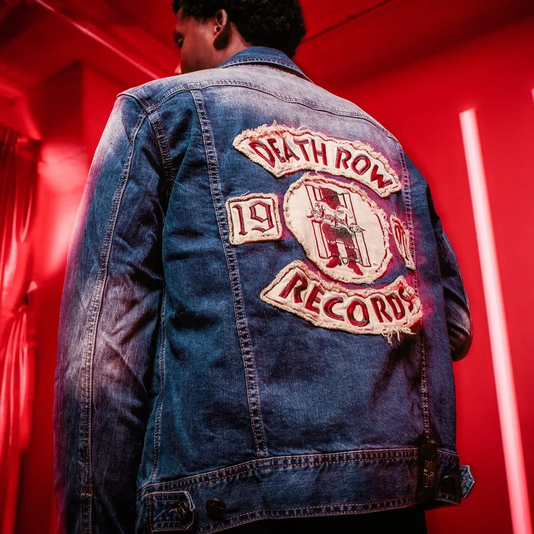 Death Row Records x King Ice - Denim Patched Jacket