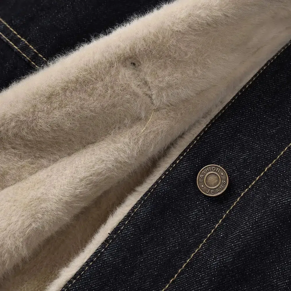 Denim Sherpa Lined Jacket