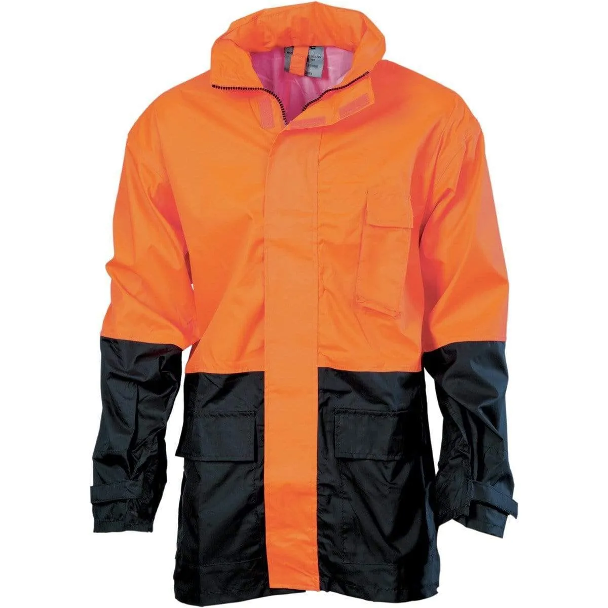 Dnc Workwear Hi-vis Two-tone Lightweight Rain Jacket - 3877