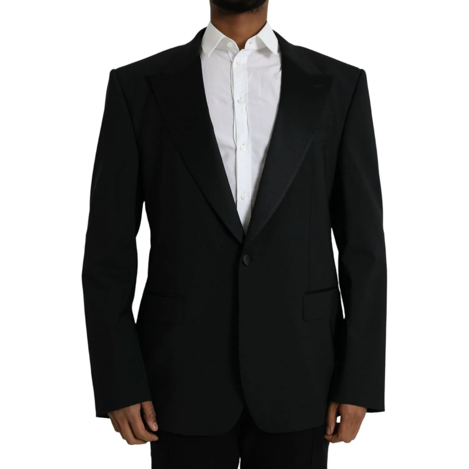 Dolce & Gabbana Black SICILIA Single Breasted Coat Blazer