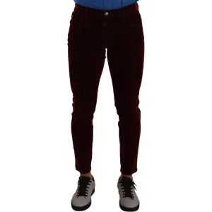 Dolce & Gabbana Bordeaux Slim Fit Skinny Jeans