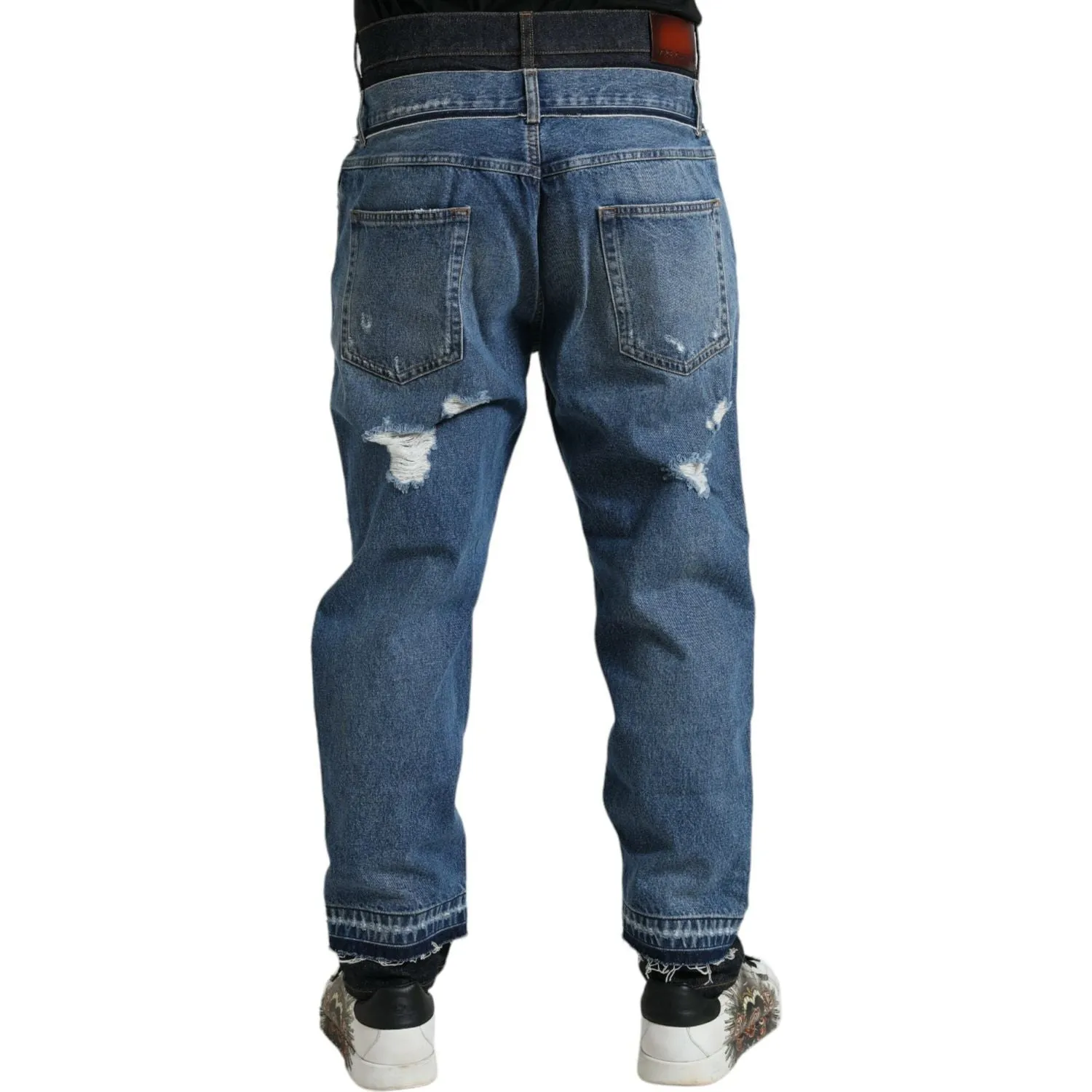 Dolce & Gabbana Chic Skinny Tattered Denim Jeans