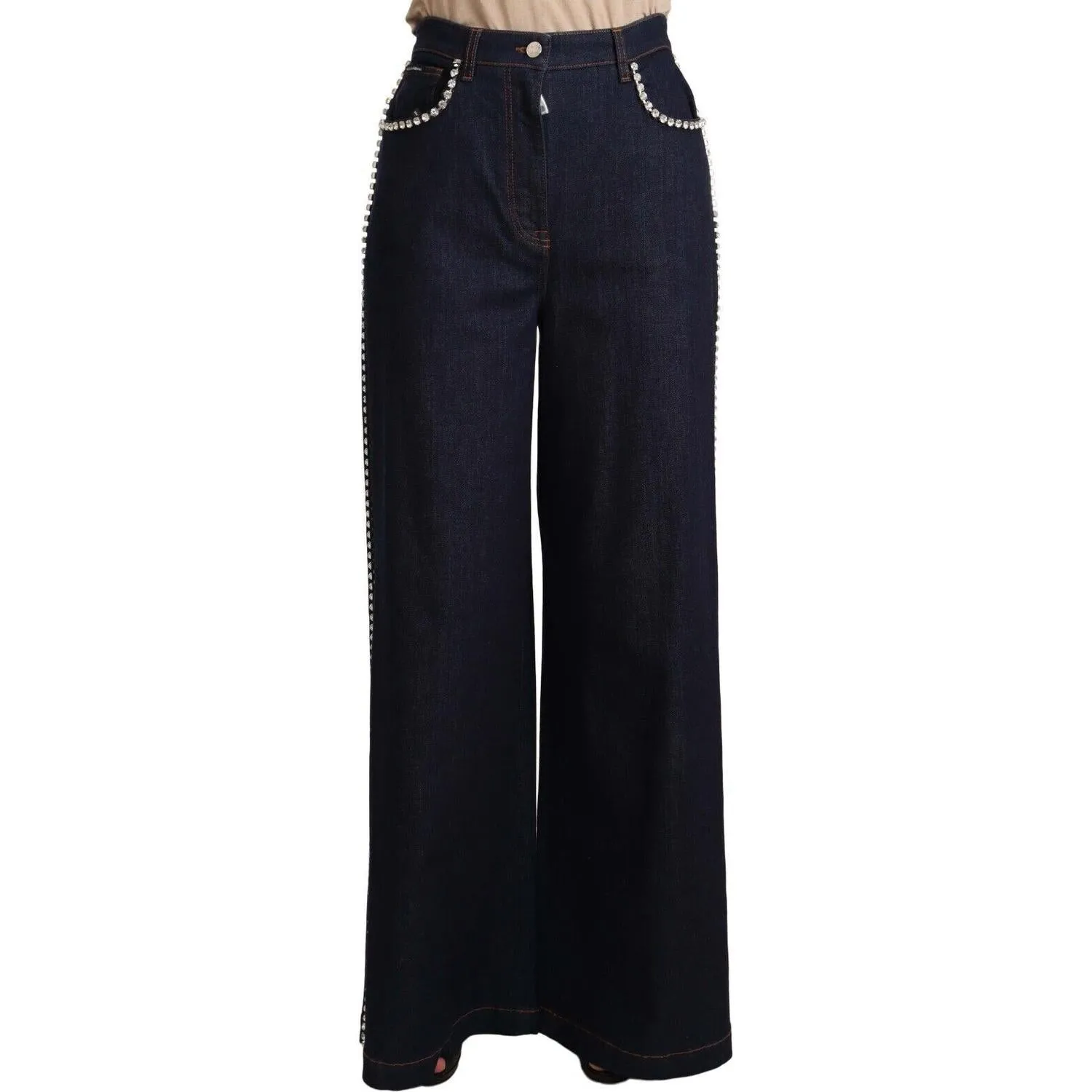 Dolce & Gabbana Elegant Dark Blue Flare Denim Jeans