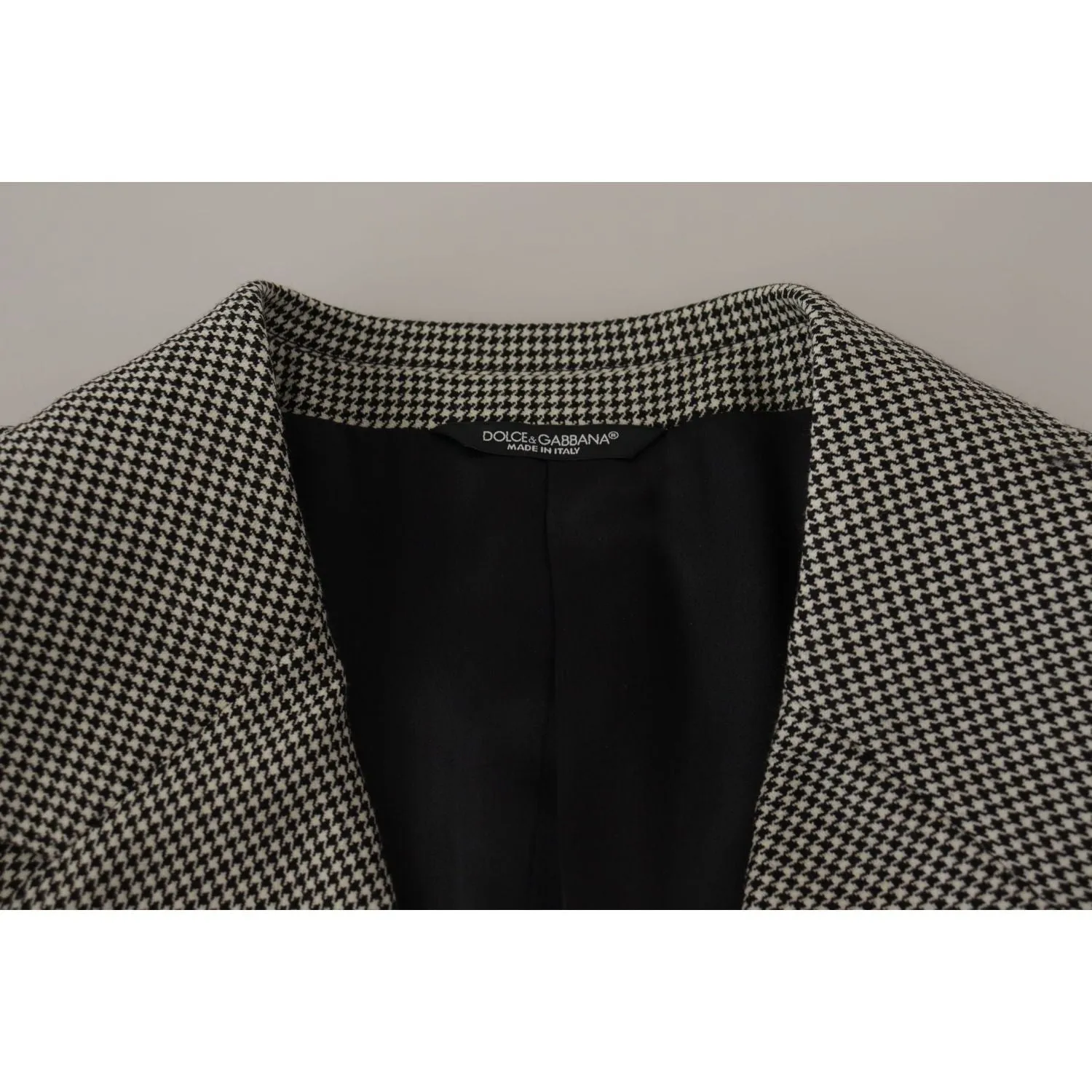 Dolce & Gabbana Elegant Gray Checkered Wool Blazer