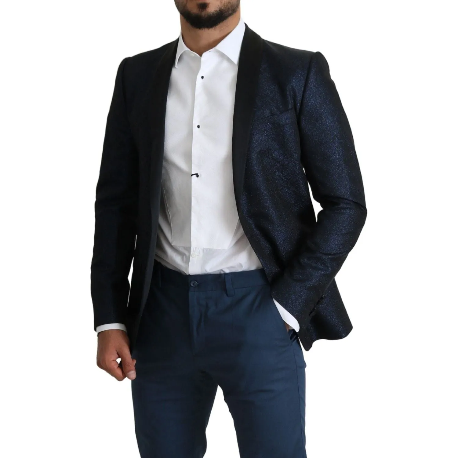 Dolce & Gabbana Elegant Martini Blue Slim Fit Blazer