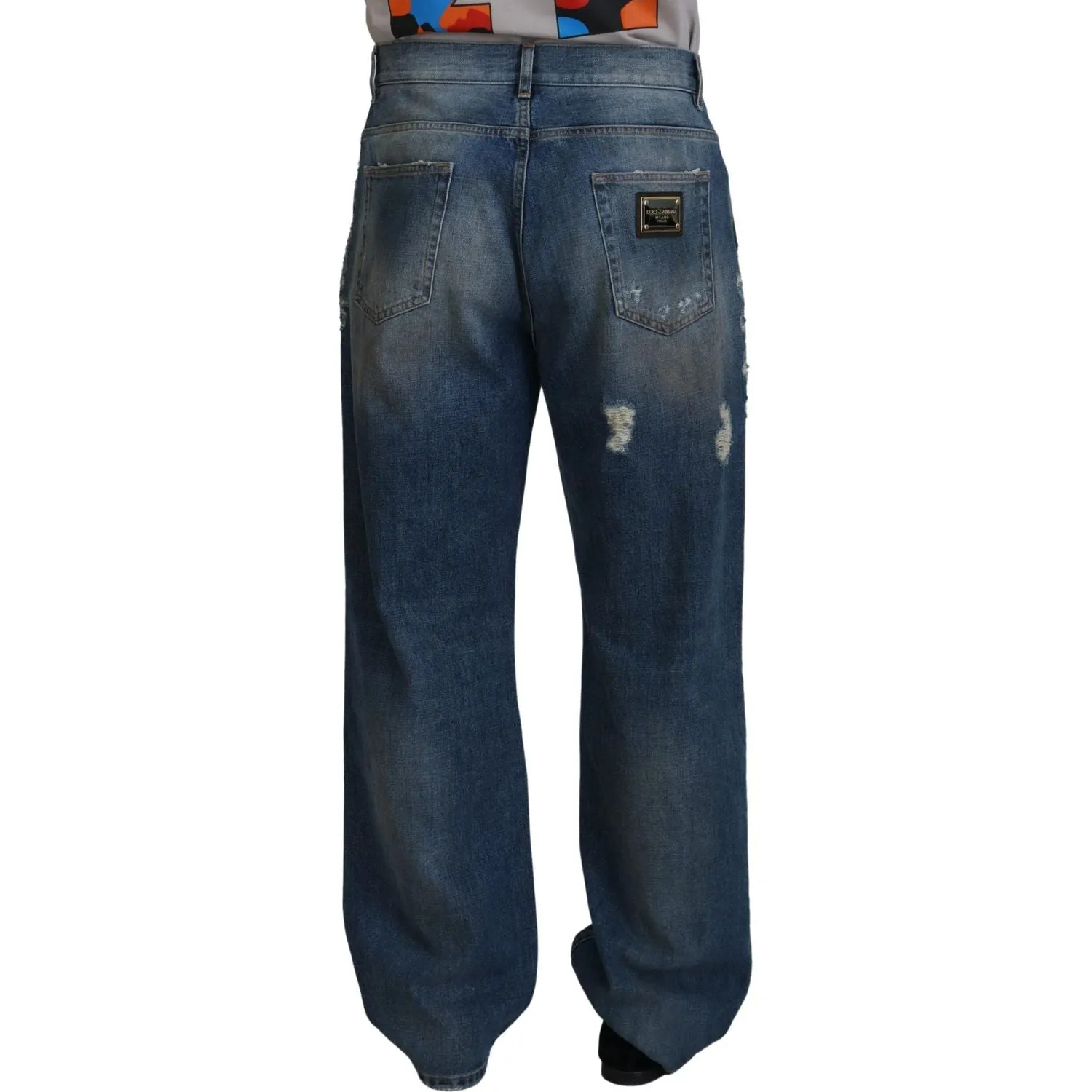 Dolce & Gabbana Stunning Tattered Denim Italian Jeans