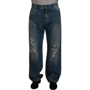 Dolce & Gabbana Stunning Tattered Denim Italian Jeans