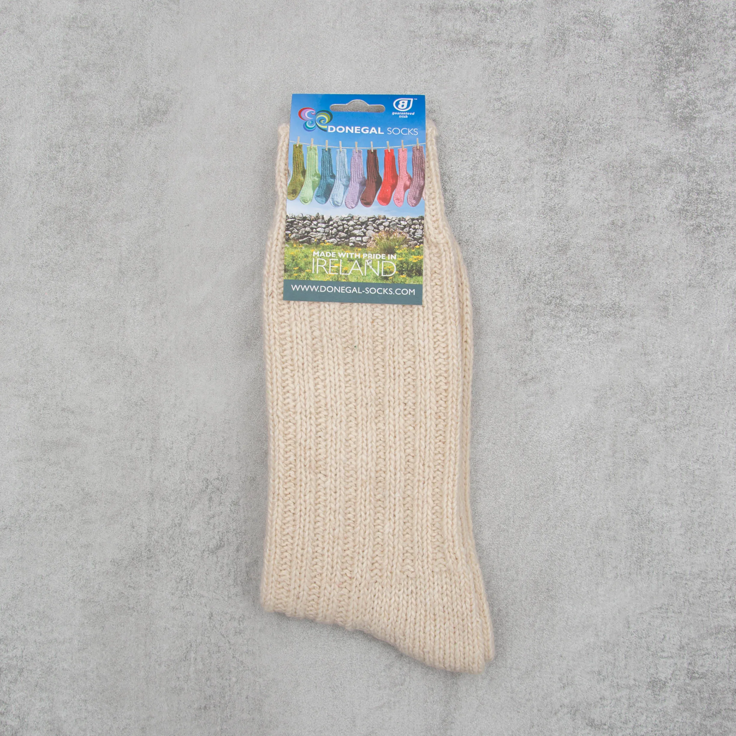 Donegal Socks in traditional Wool - 301 Natural