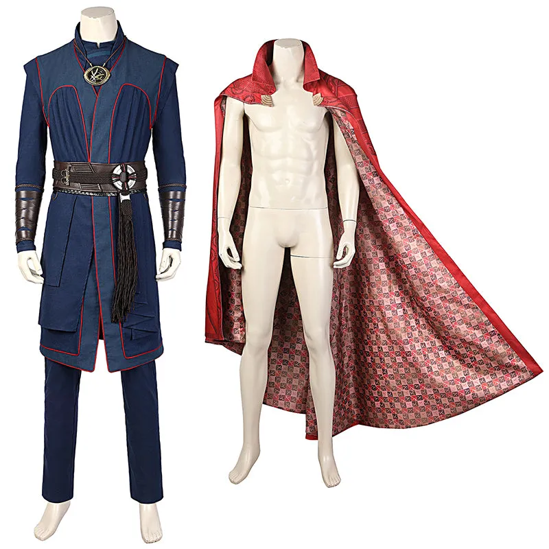 Dr Strange Stephen Costume Doctor Strange in the Multiverse of Madness Cosplay With Cloak Necklace