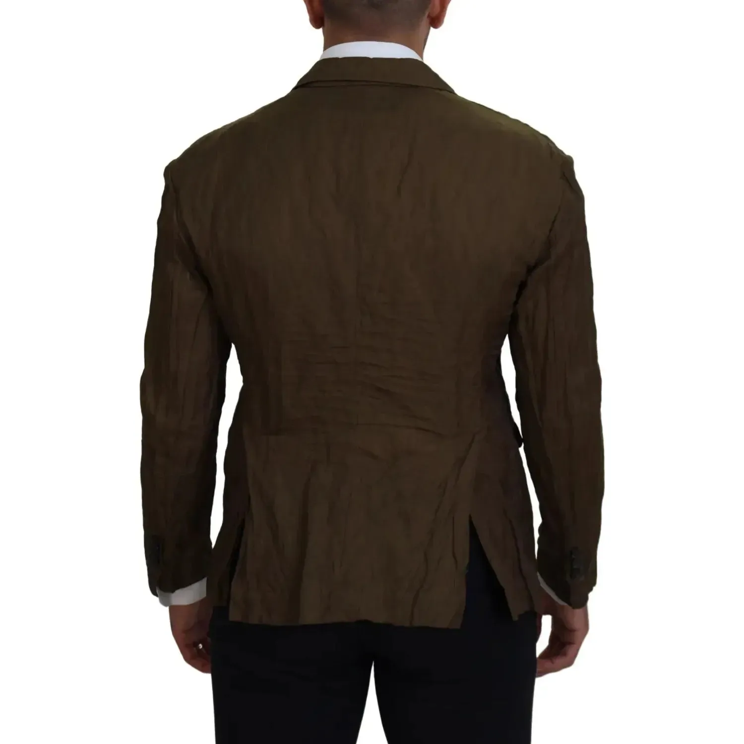 Dsquared² Green Single Breasted Men Coat Blazer Jacket