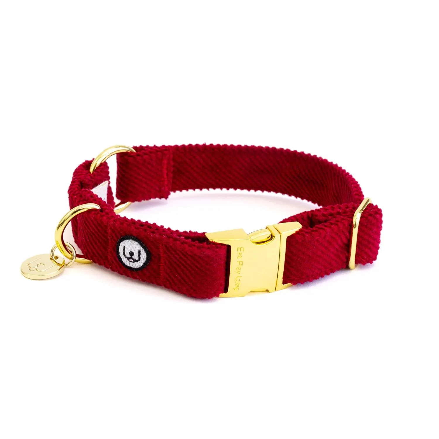 EatPlayWag Carmine Corduroy Collar