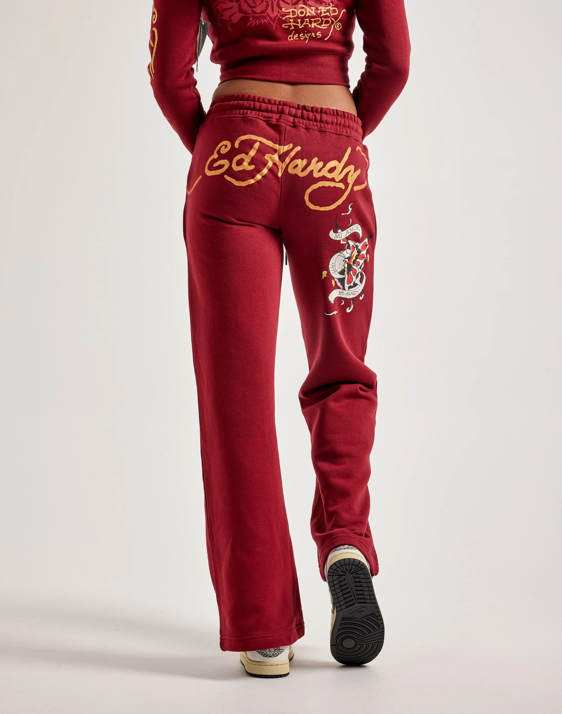 Ed Hardy Amor Butterfly Fleece Pants