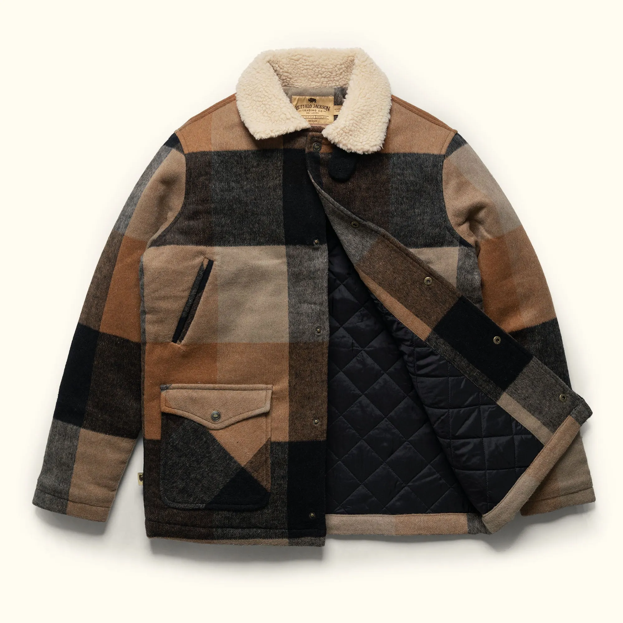 Ellis Wool Jacket | Desert Valley Plaid and Sherpa