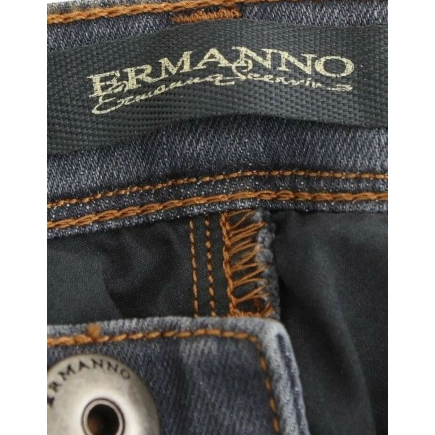 Ermanno Scervino Chic Gray Slim-Fit Skinny Jeans