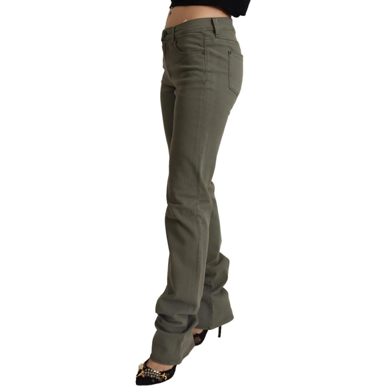 Ermanno Scervino Chic Grey Low Waist Skinny Jeans