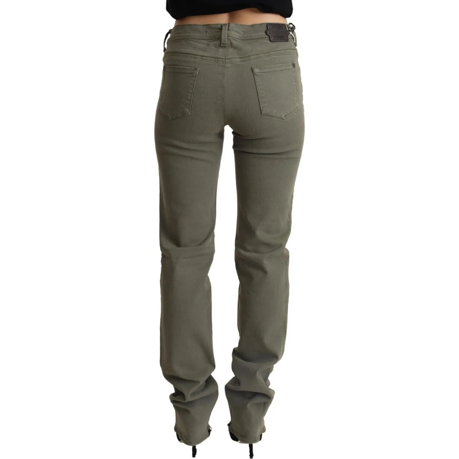 Ermanno Scervino Chic Grey Low Waist Skinny Jeans