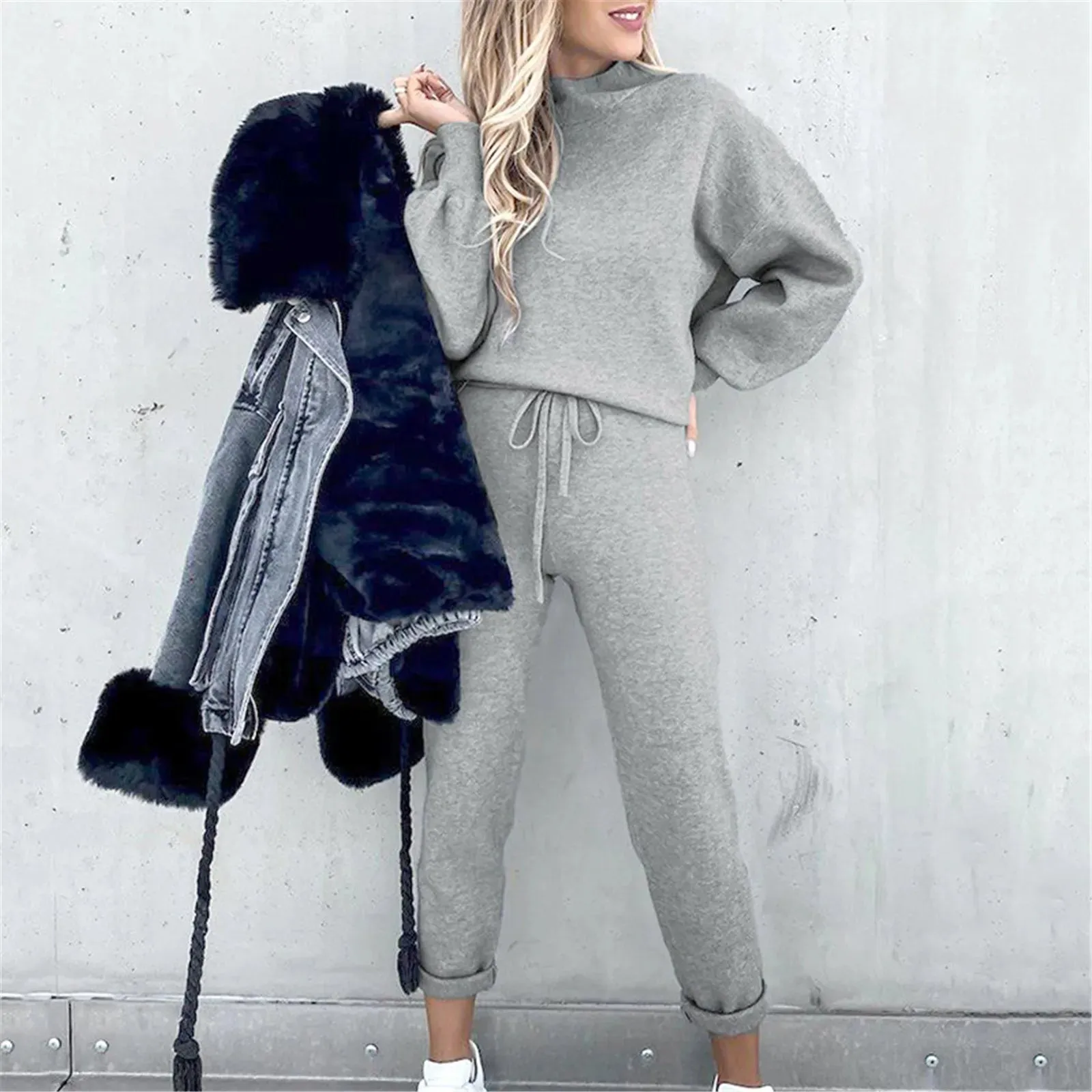 Fashion Women Track Suits Sports Wear Jogging Suits Ladies Hooded Tracksuit Set Clothes Hoodies sweatpants Sweat Suits