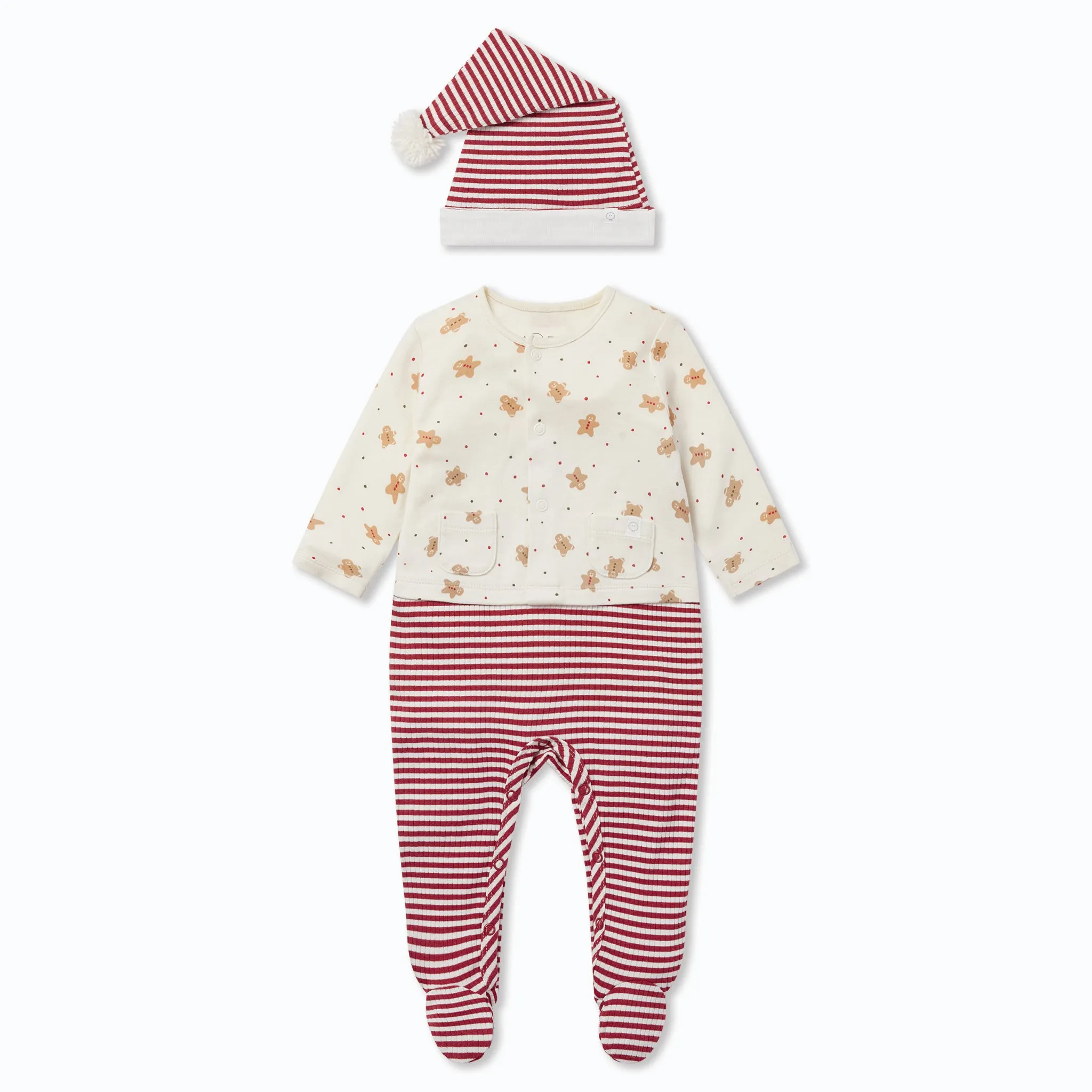 Festive Jumpsuit & Elf Hat Set