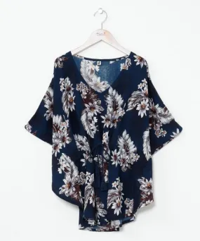 Floral Poncho Top