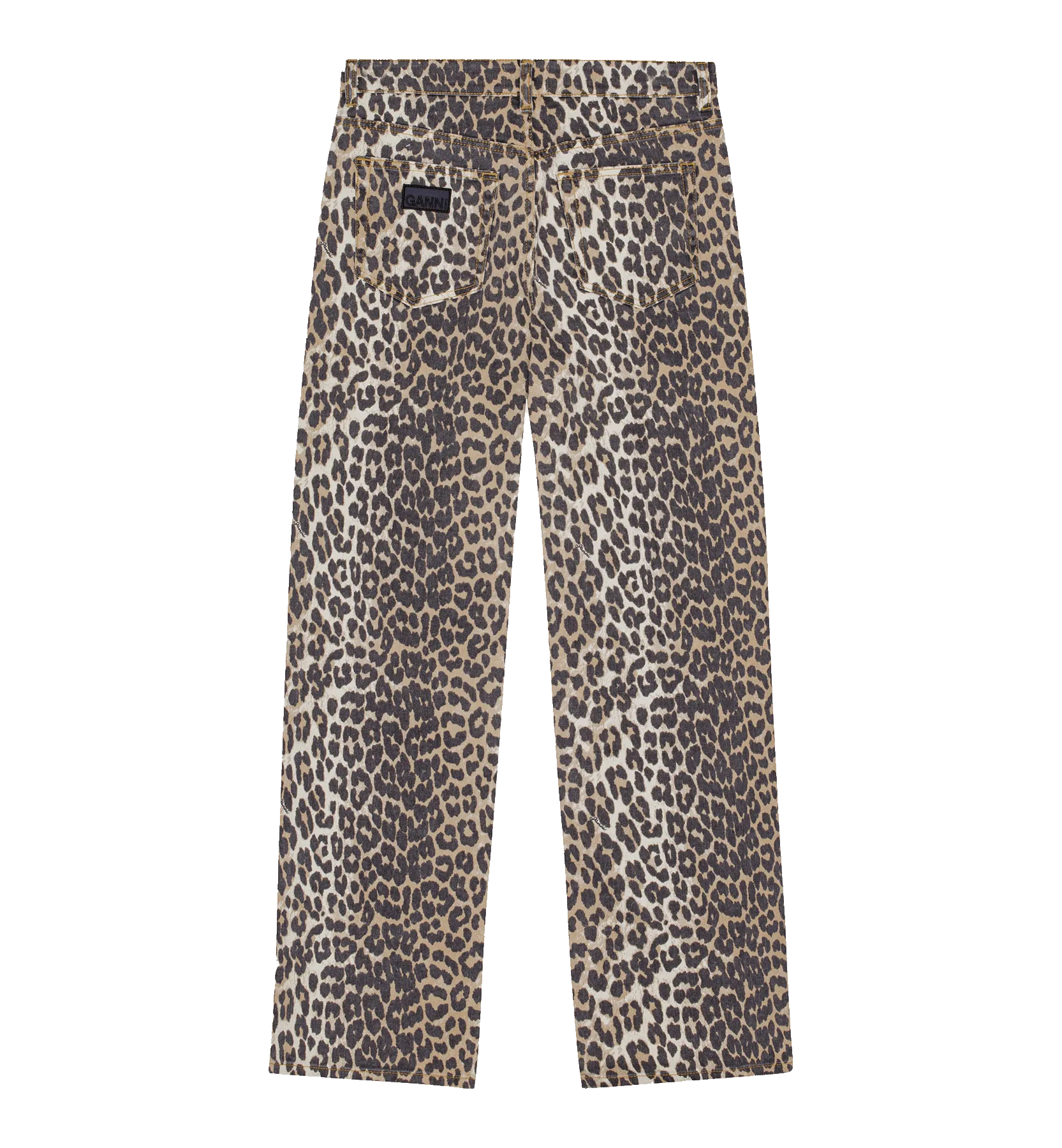 GANNI Leopard Izey Denim Jeans