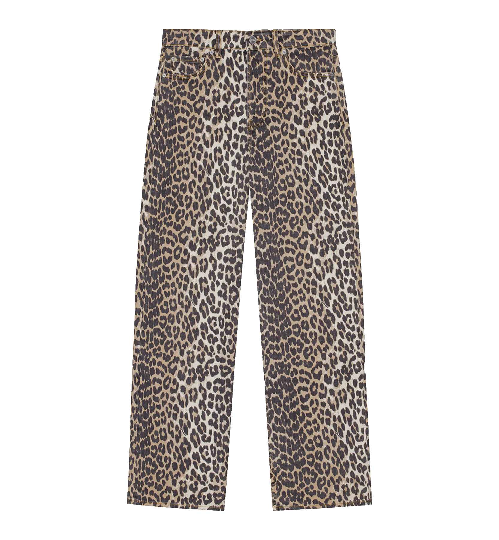 GANNI Leopard Izey Denim Jeans