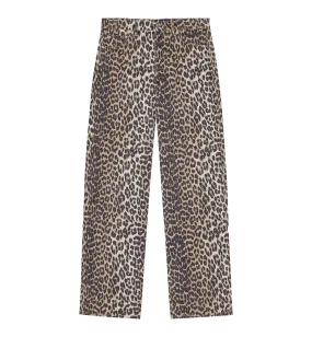 GANNI Leopard Izey Denim Jeans