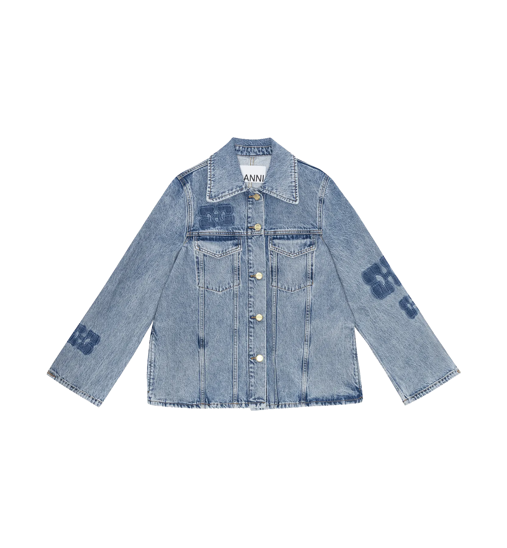 GANNI Patch Denim Jacket