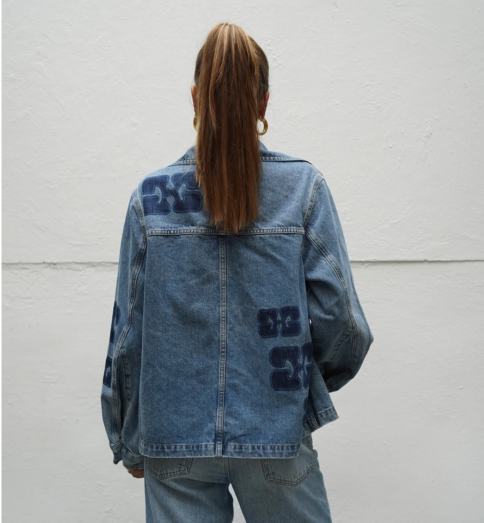 GANNI Patch Denim Jacket