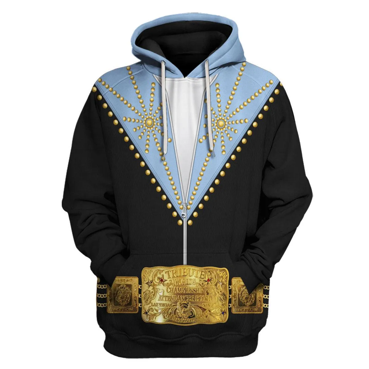 Gearhomie Elvis Cisco Blue Costume Hoodie Sweatshirt T-Shirt Sweatpants