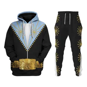 Gearhomie Elvis Cisco Blue Costume Hoodie Sweatshirt T-Shirt Sweatpants