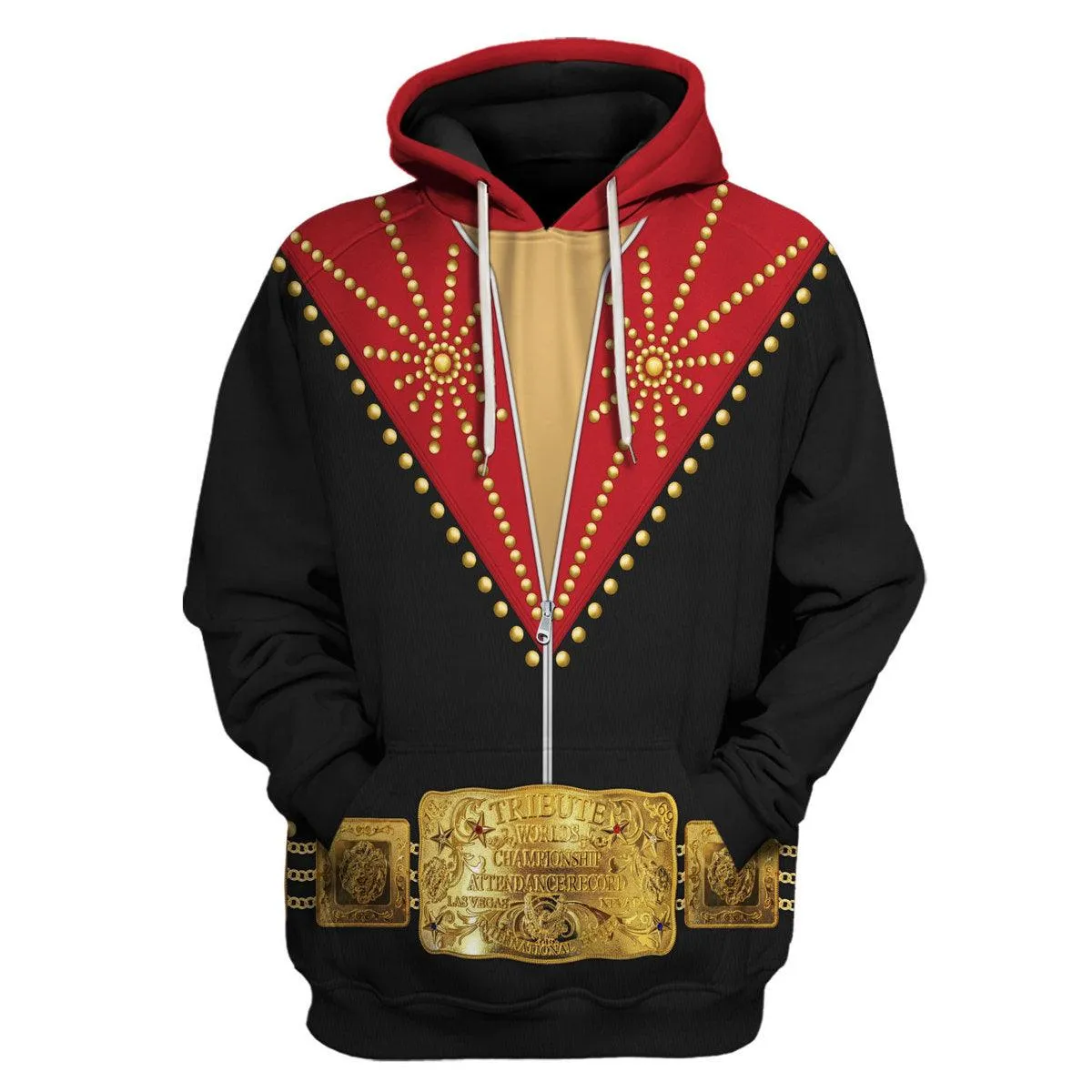 Gearhomie Elvis Cisco Red Costume Hoodie Sweatshirt T-Shirt Sweatpants