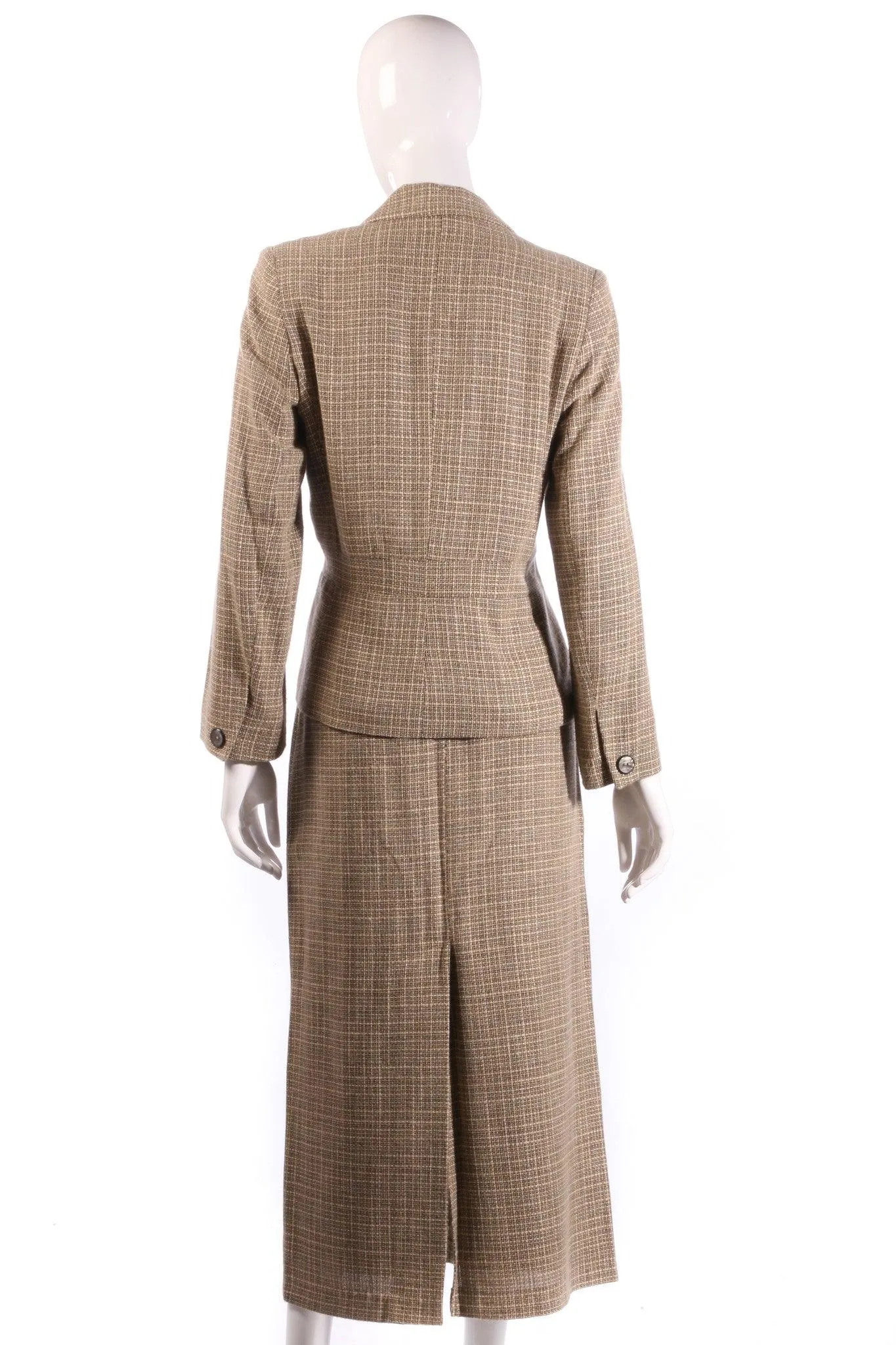 Gianfranco Corneli Skirt Suit Brown Size 10/12