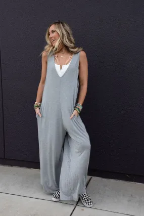 Good Things Wide Leg Jumpsuit - Heather Gray