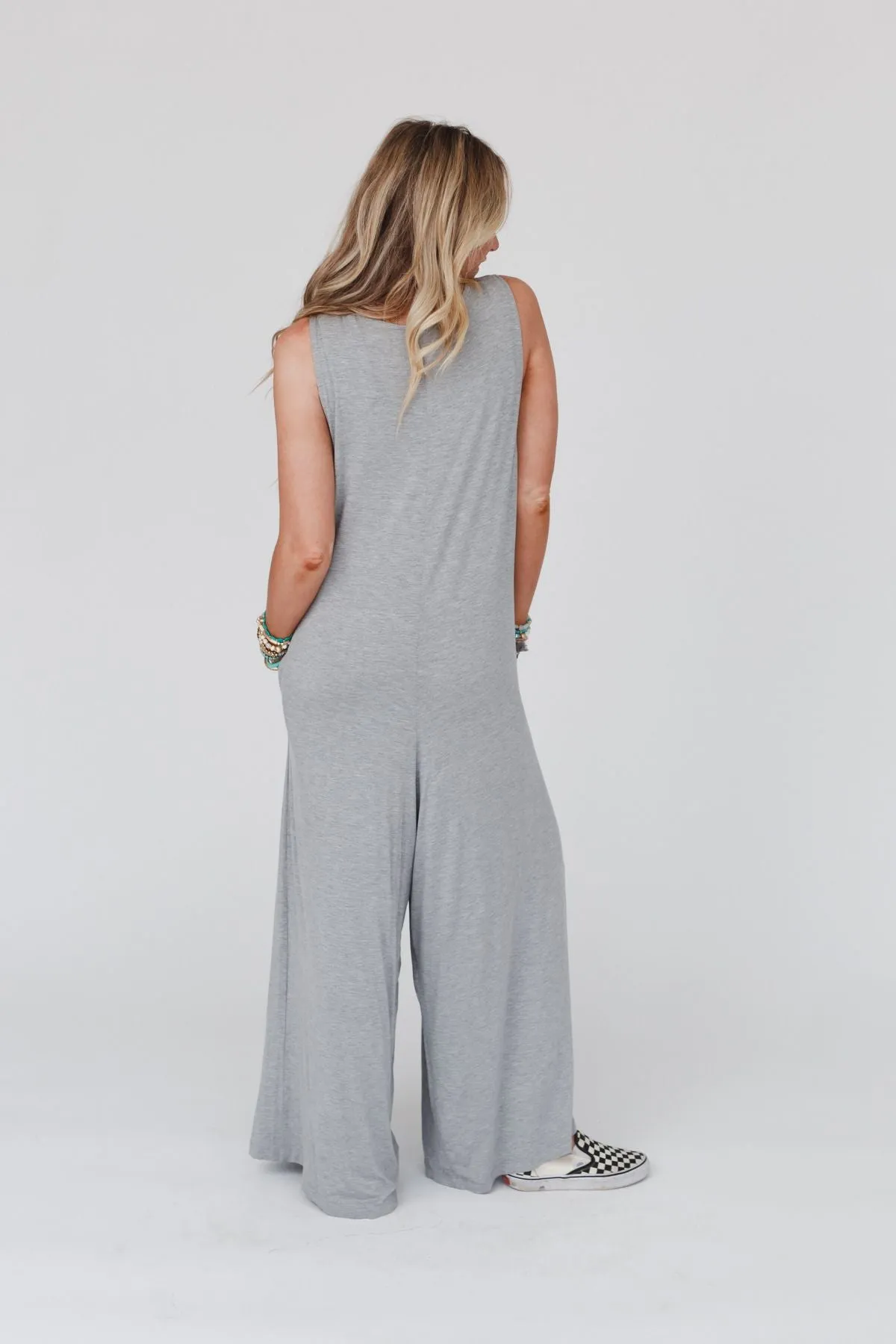 Good Things Wide Leg Jumpsuit - Heather Gray