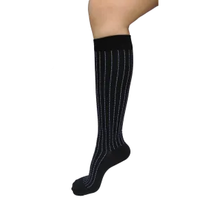 Graduated Compression Socks in Pinstripes