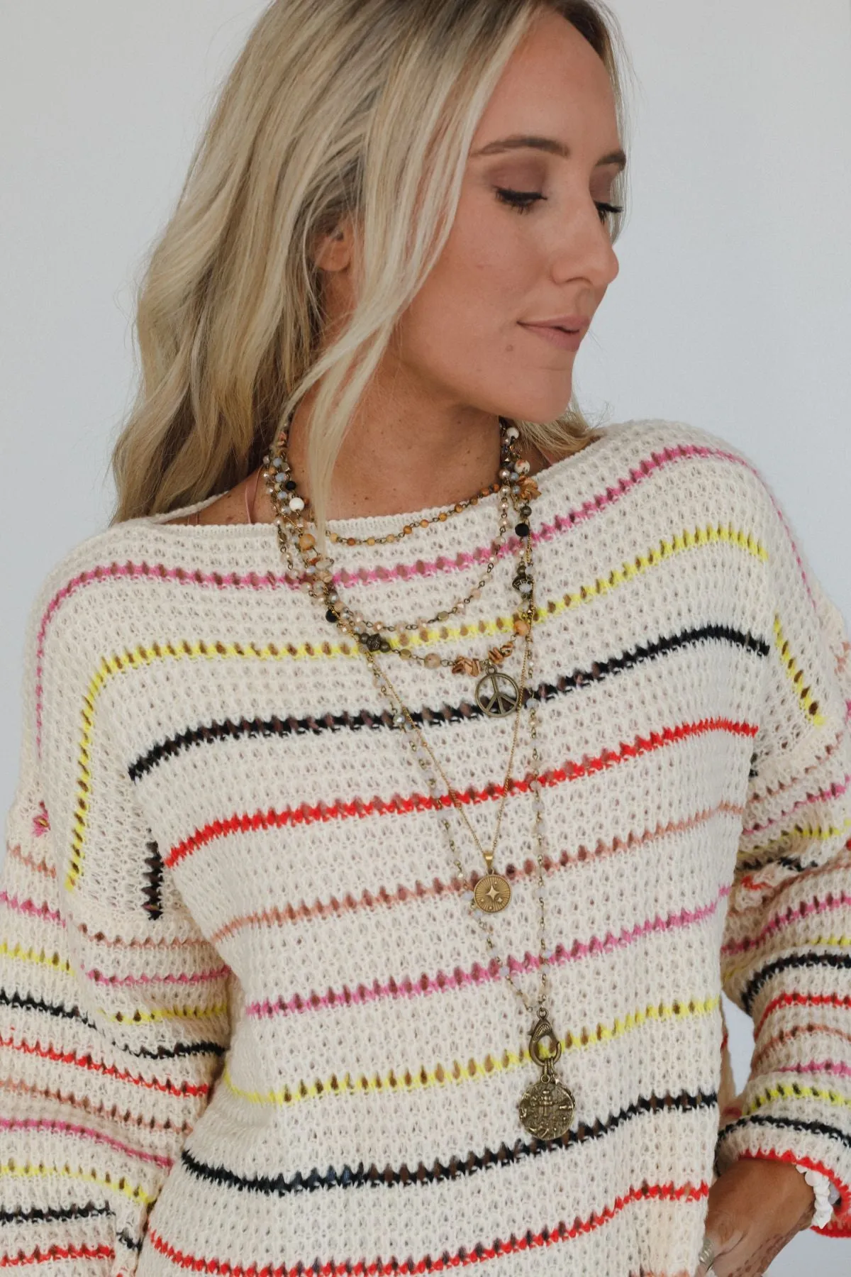 Halo Breeze Bell Sleeve Sweater - Multi