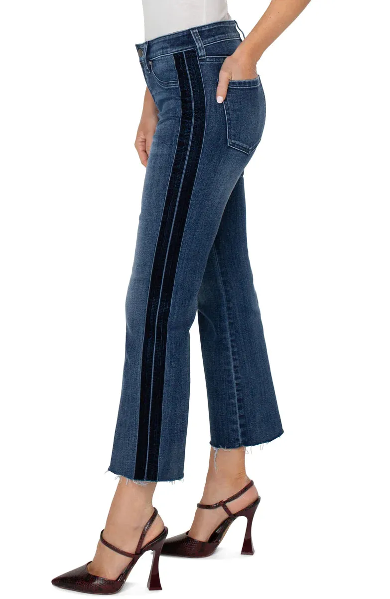 Hannah Crop Flare with Velvet Trim