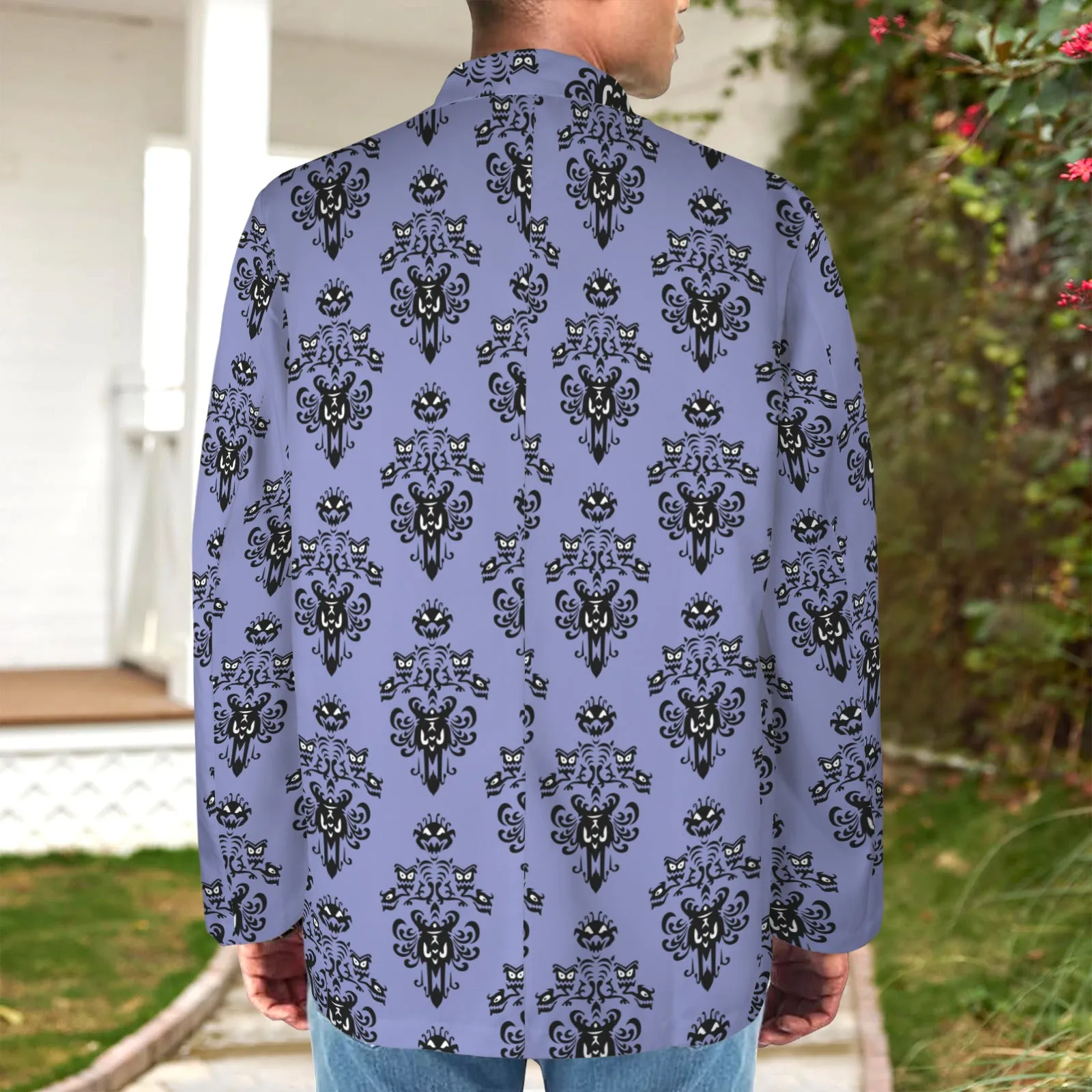 Haunted Mansion Wallpaper Men's Blazer Jacket