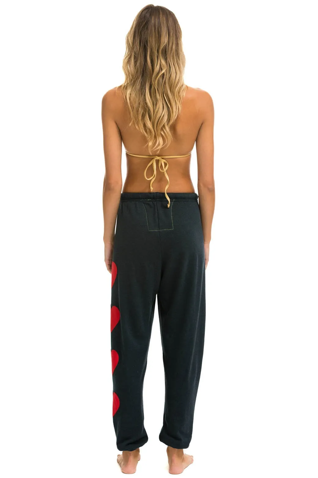 HEART STITCH 4 SWEATPANTS - CHARCOAL