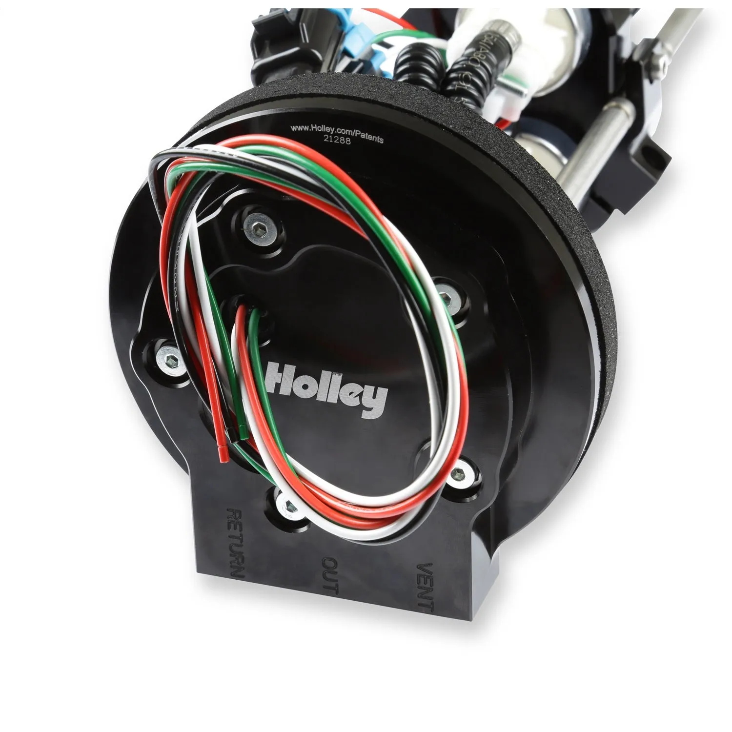 Holley Drop-In Retrofit Electric Fuel Pump - In-Tank - Dual Pump - 450 lph - 8 AN Female Inlet - 8 AN Female Outlet - 6 AN Female Vent - Black