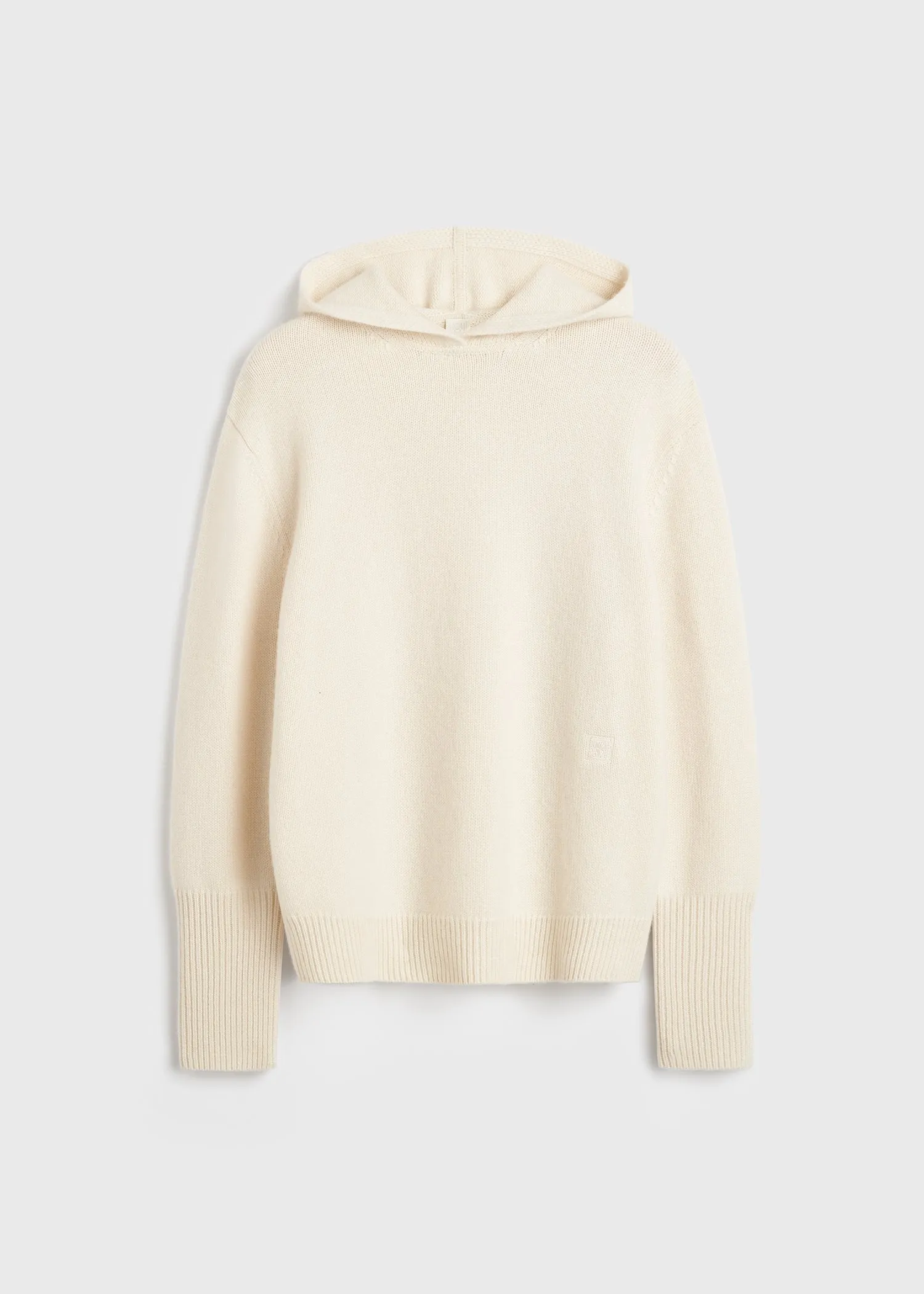 Hooded cashmere sweatshirt winter white