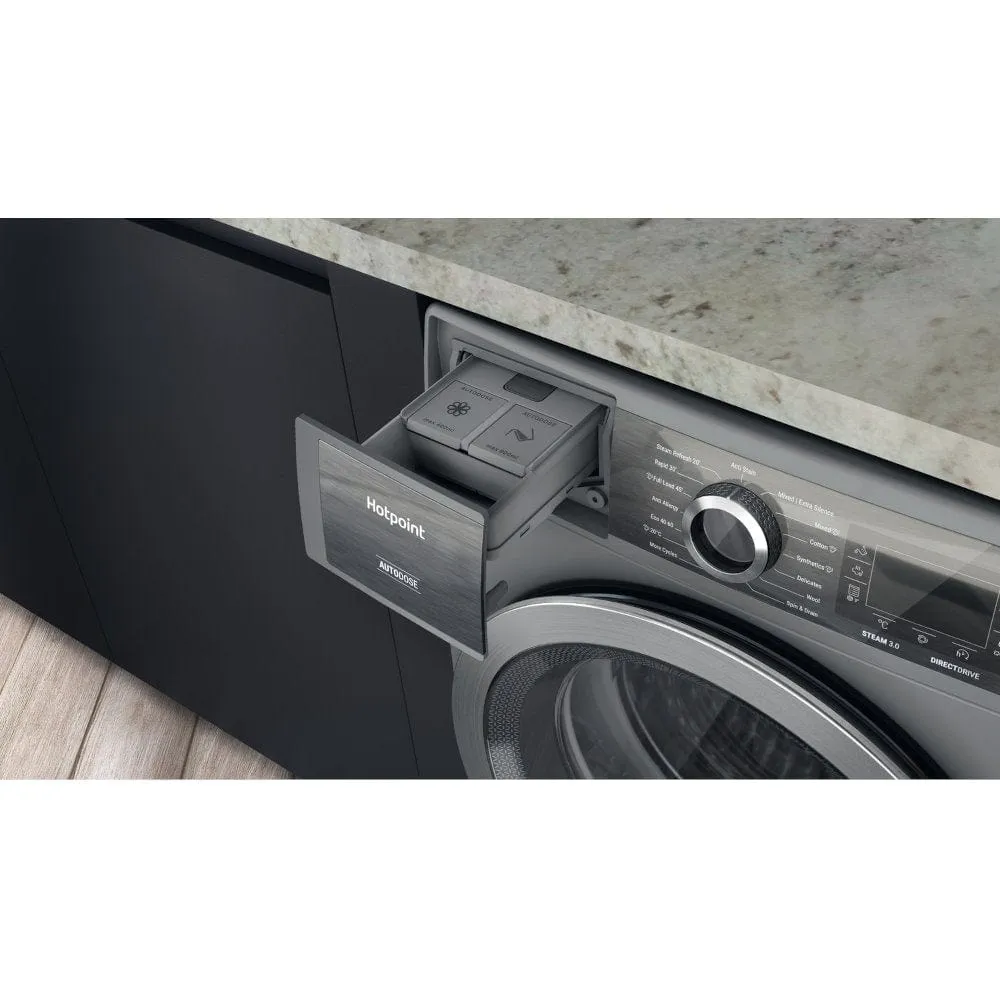 Hotpoint H8W046SBUK 10Kg Freestanding Washing Machine with 1400 Rpm, 59.9cm Wide - Silver