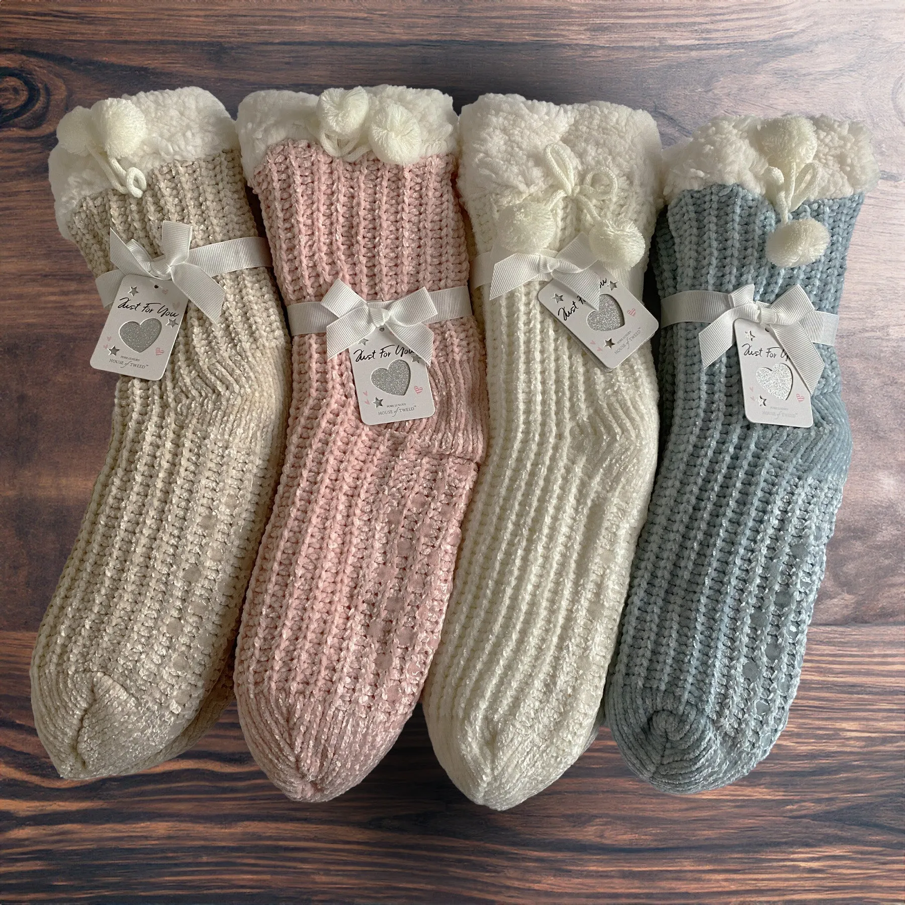 House of Tweed Ladies Fluffy Cosy Socks - One Size