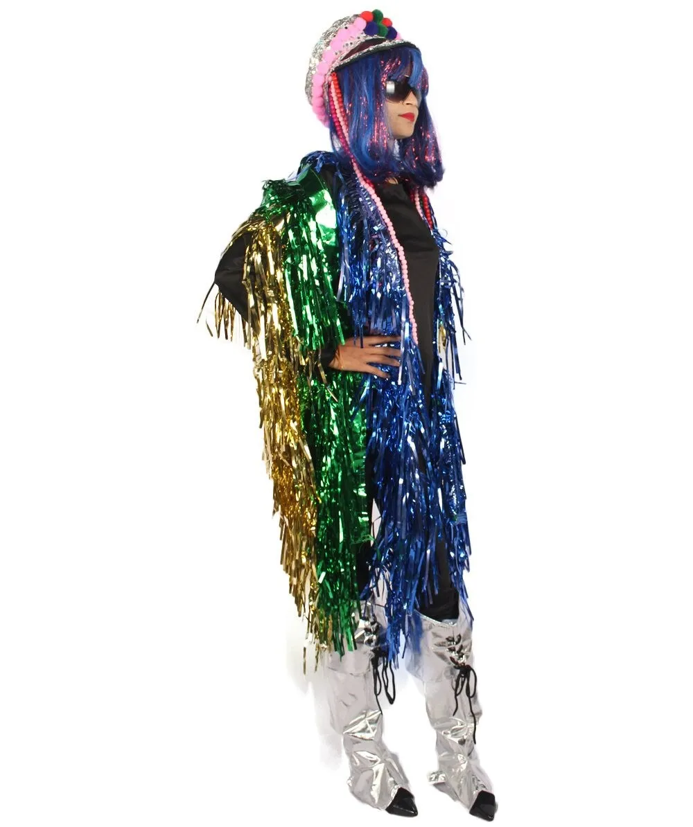 HPO Festival Unisex Multicolor Tinsel Jacket Costume